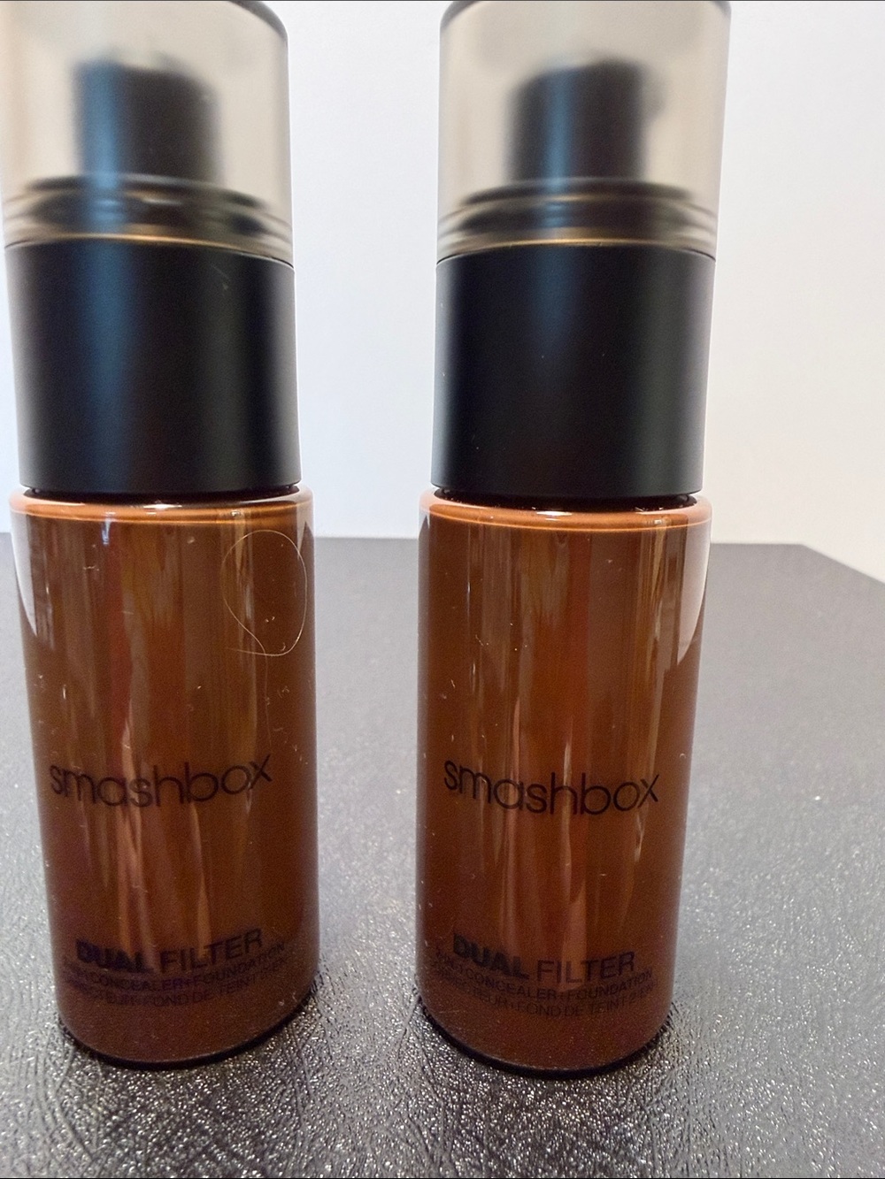 Smashbox Dual-Filter Liquid Foundation & Concealer — Deep Brown 34 cool, 35 warm